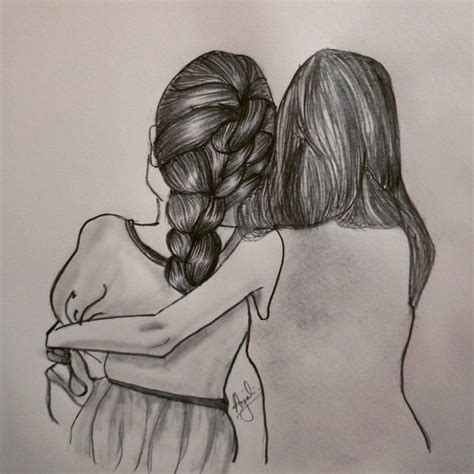 girl best friend drawing|best friend drawing with pencil.